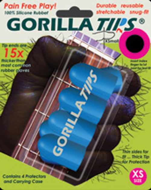 Gorilla Tips Fingertip Protectors Blue Size Extra Small [Alf:98-GT100BLU]