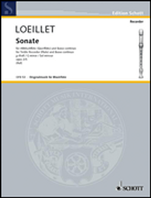 Loeillet, 6 Sonatas: No. 5 in G minor, Op. 3 [HL:49011353]