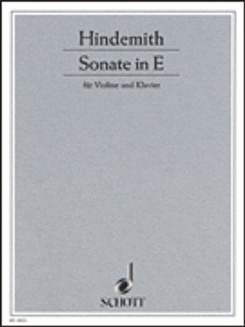 Hindemith, Sonata E Major (1935) [HL:49003761]