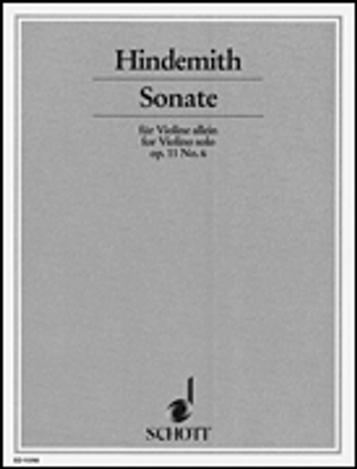 Hindemith, Violin Sonata Op. 11/6 [HL:49008400]