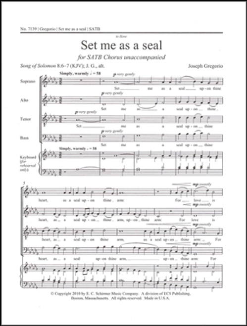 Gregorio, Set me as a seal [ECS:7139]