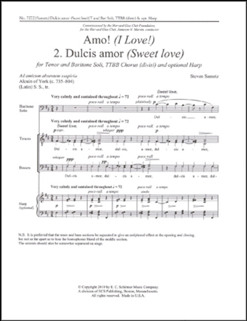 Sametz, Dulcis amor (Sweet Love) (No. 2 from Amo!) [ECS:7272]