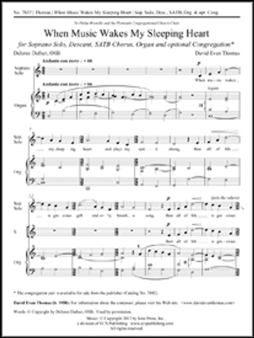 Thomas, When Music Wakes My Sleeping Heart (Choral Score) [ECS:7837]