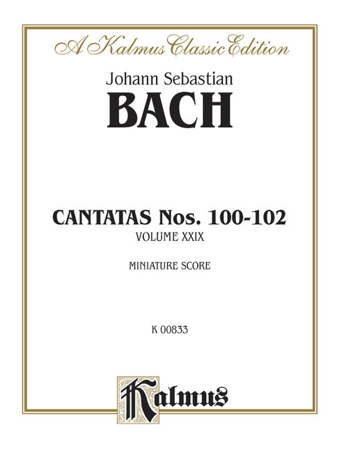 Cantatas No. 100-102, Volume XXIX [Alf:00-K00833]