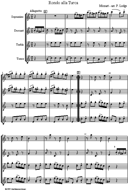 Mozart, Rondo alla Turca -ScP [Mag:HARA103]