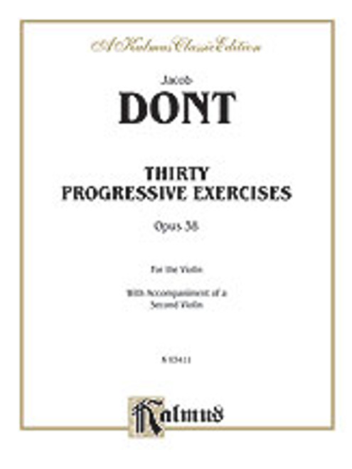 Dont, Thirty Progressive Exercises, Op. 38 [Alf:00-K03411]