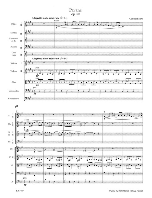 Pavane for Orchestra op. 50 N 100a [Bar:BA7887]