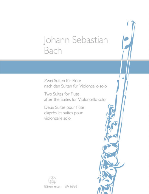 Bach, J.S., Two Suites for Flute (after the Suites for Violoncello solo BWV 1007, 1009)