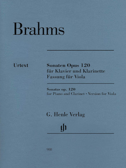 Brahms, Sonatas for Piano and Clarinet (or Viola) Op. 120, No. 1 and 2 [HL:51480988]