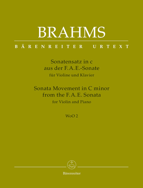 Brahms, Sonata Movement from the F.A.E. Sonata for Violin and Piano C minor WoO 2 [Bar:BA10908]