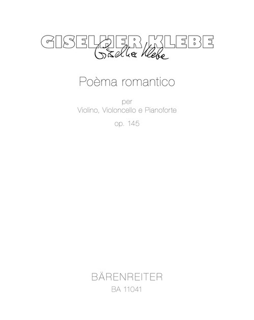 Poèma romantico per Violino, Violoncello e Pianoforte op. 145 [Bar:BA11041]
