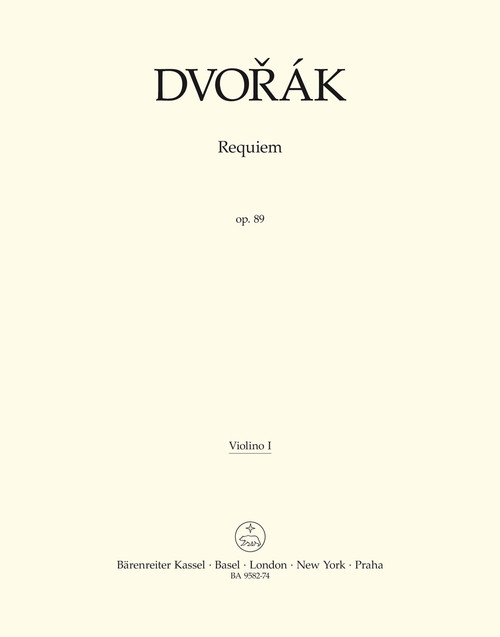 Dvorák, Requiem op. 89 (Arrangement for Soloists, Choir and Chamber Orchestra) [BA9582-74]