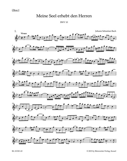 Now my soul exalts the Lord BWV 10 [Bar:BA10010-65]