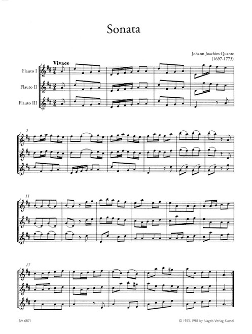 Sonata for three Flutes [Bar:BA6871]