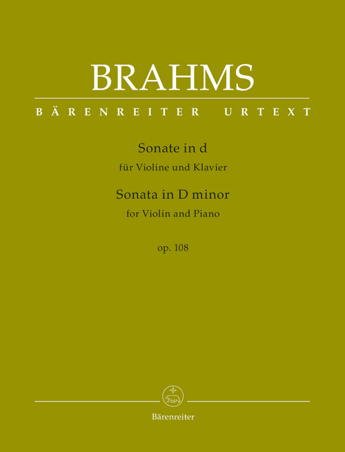 Sonata for Violin and Piano in D minor op. 108 [Bar:BA9433]