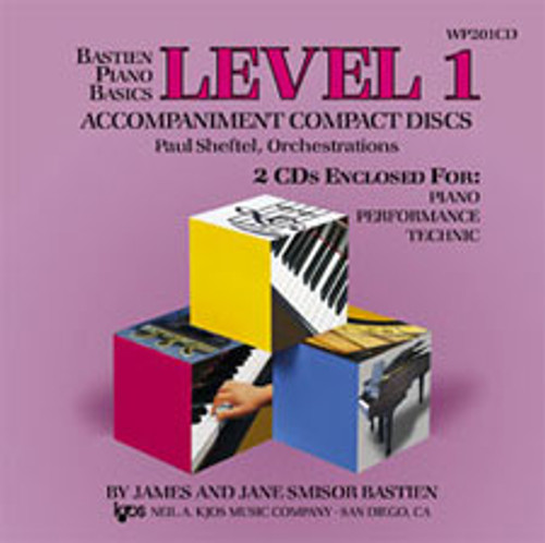 BASTIEN PIANO BASICS,LEVEL 1-PIANO-PERF,TECHNIC,ACCMP CDS [KJOS:WP201CD]