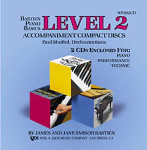 BASTIEN PIANO BASICS,LEVEL 2-PIANO-PERF,TECHNIC,ACCMP CDS [KJOS:WP202CD]