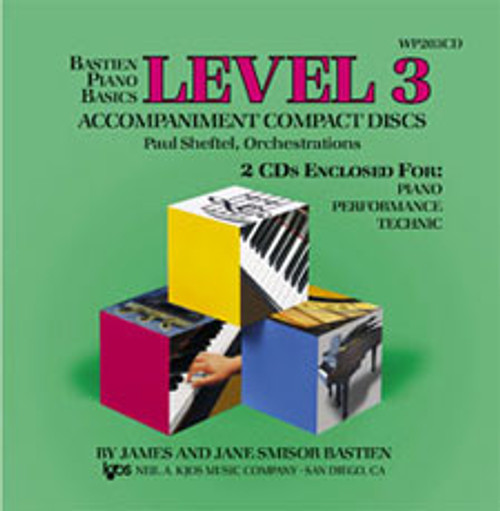 BASTIEN PIANO BASICS, LEVEL 3 ACCOMPANIMENT CD [KJOS:WP203CD]