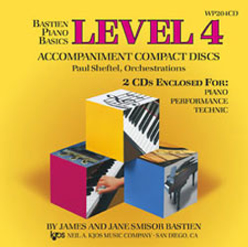 BASTIEN PIANO BASICS, LEVEL 4-PIANO-PERF,TECHNIC,ACCMP CDS [KJOS:WP204CD]
