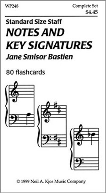 Bastien,NOTES AND KEY SIGNATURES-80 FLASHCARDS [KJOS:WP248]