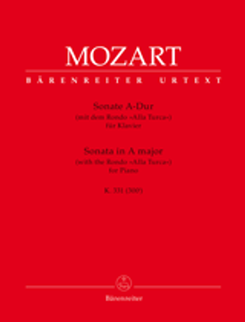 Mozart, Sonata for Piano A major K. 331 (300i) (with the Rondo "Alla Turca") [Bar:BA9186]