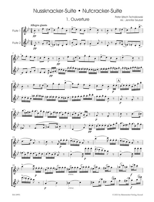 Nutcracker Suite for two Flutes [Bar:BA10951]