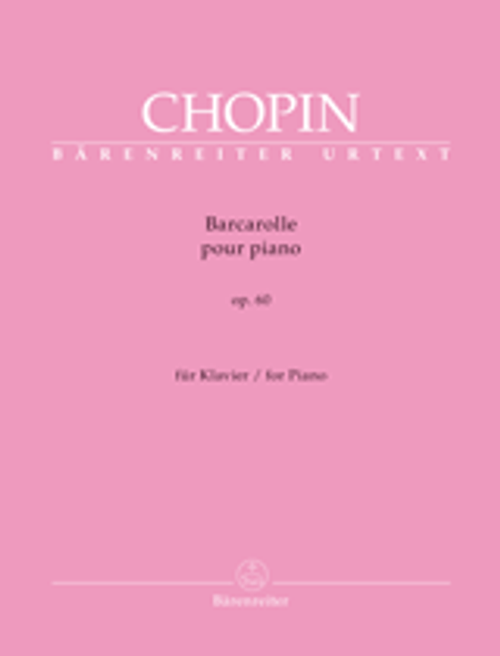 Chopin, Barcarolle for Piano in F-sharp major op. 60 [Bar:BA11831]