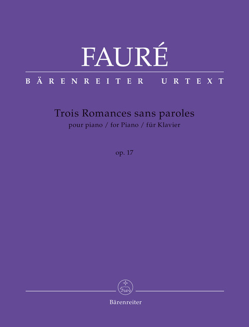 Trois Romances sans paroles for Piano op. 17 N 52 [Bar:BA11852]