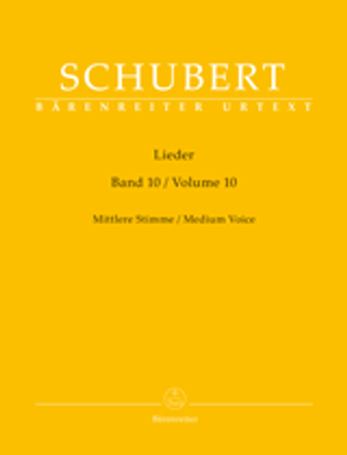 Schubert: Lieder, Volume 10 for Medium Voice [Bar:BA9130]