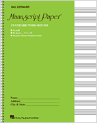 Standard Wirebound Manuscript Paper (Green Cover) [HL:210005]