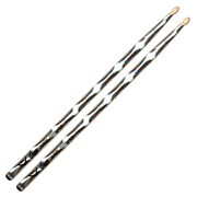 Color Wrap 5A Silver Optic Drum Sticks [HL:256447]