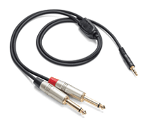 Tourtek Pro - 1/8 inch. TRS (Stereo) to Dual 1/4 inch. TS (Metal) Cable [HL:301335]