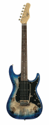 Blue Burst Burl 60 Ultra Double Cutaway Electric With Locking Tremelo System [HL:347987]