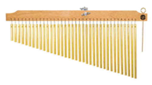 36 Gold Chimes with Natural Finish Wood Bar [HL:755645]