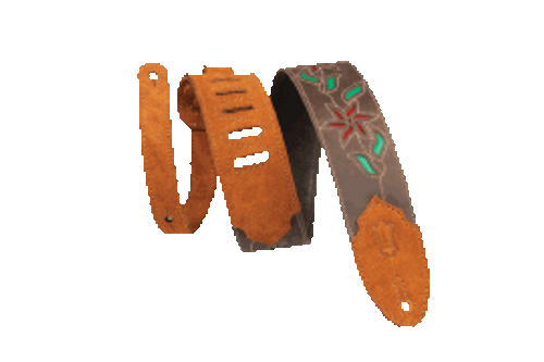Flowering Vine Series Brown Leather Guitar Strap [HL:1142667]