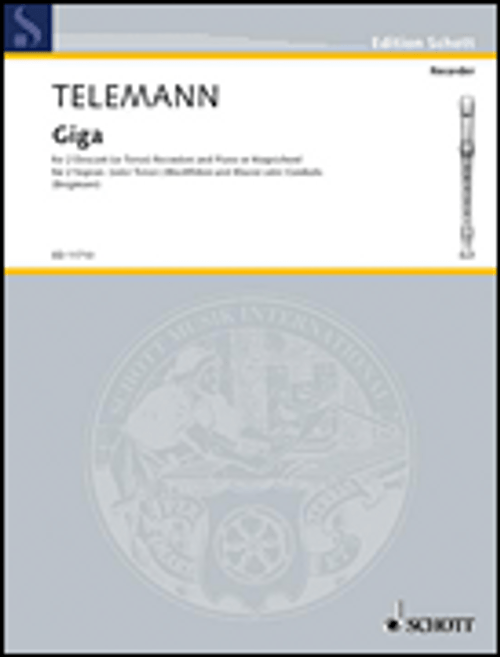 Telemann, Giga 2 Rec/pf  **pop** [HL:49014719]