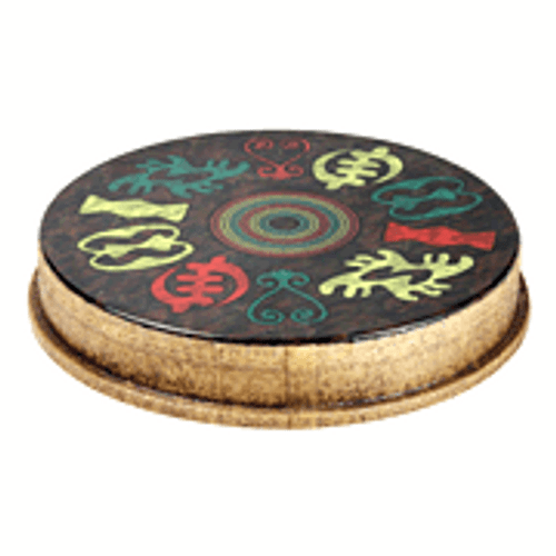 Drumhead, M2 Type, Skyndeep, Adinkra Graphic, 12 Diameter, 2.5 Collar [HL:3700769]
