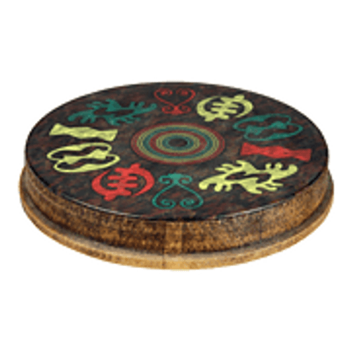 Drumhead, M2 Type, Skyndeep, Adinkra Graphic, 14 Diameter, 2.5 Collar [HL:3700776]