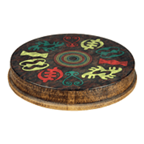 Drumhead, M2 Type, Skyndeep, Adinkra Graphic, 16 Diameter, 2.5 Collar [HL:3700785]