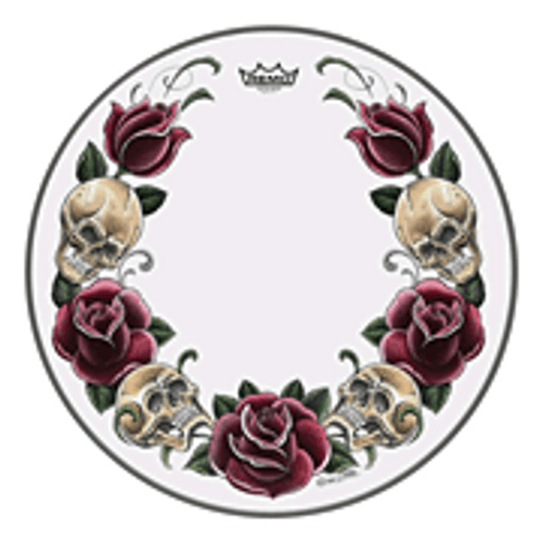 Bass, Powerstroke, 20, 'tattoo Rock & Roses On White' Graphic, Packaged [HL:3701055]