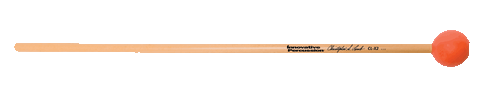Medium Dark Xylophone Mallets - 1 Inch Synthetic Top-weighted - Orange - Rattan [HL:3707121]