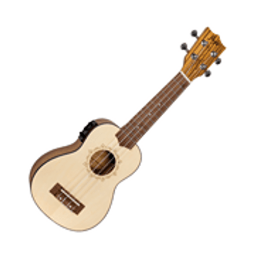 Spruce & Zebrawood Electro-Acoustic Soprano Ukulele [HL:3715016]