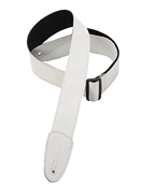 Garment Leather Guitar Strap - White [HL:3719548]