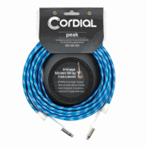 Premium Instrument White/Blue Sky Textile Cable [HL:3719697]