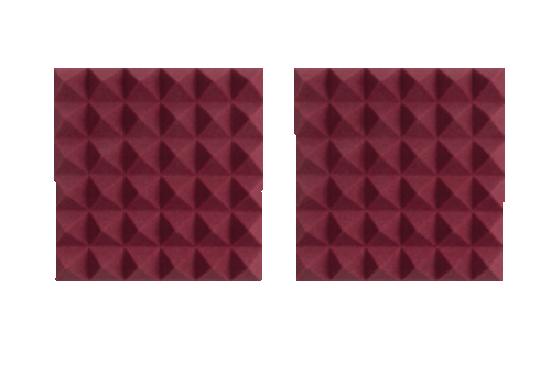 Pair of 2 inch.-Thick Acoustic Foam Pyramid Panels 12 inch.x12 inch. [HL:3726020]