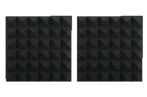 Pair of 2 inch.-Thick Acoustic Foam Pyramid Panels 12 inch.x12 inch. [HL:3726023]