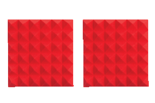 Pair of 2 inch.-Thick Acoustic Foam Pyramid Panels 12 inch.x12 inch. [HL:3726026]