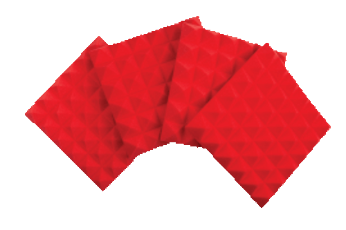 Four Pack of 2 inch.-Thick Acoustic Foam Pyramid Panels 12 inch.x12 inch. [HL:3726027]