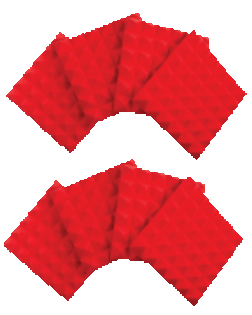 Eight Pack of 2 inch.-Thick Acoustic Foam Pyramid Panels 12 inch.x12 inch. [HL:3726028]