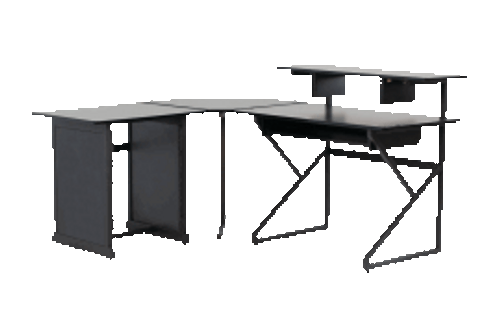 Content Creator Furniture Series Desk Set with Main Desk, Corner Section [HL:3726039]